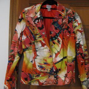 Chico's Multi Color Lined Jacket Size 0